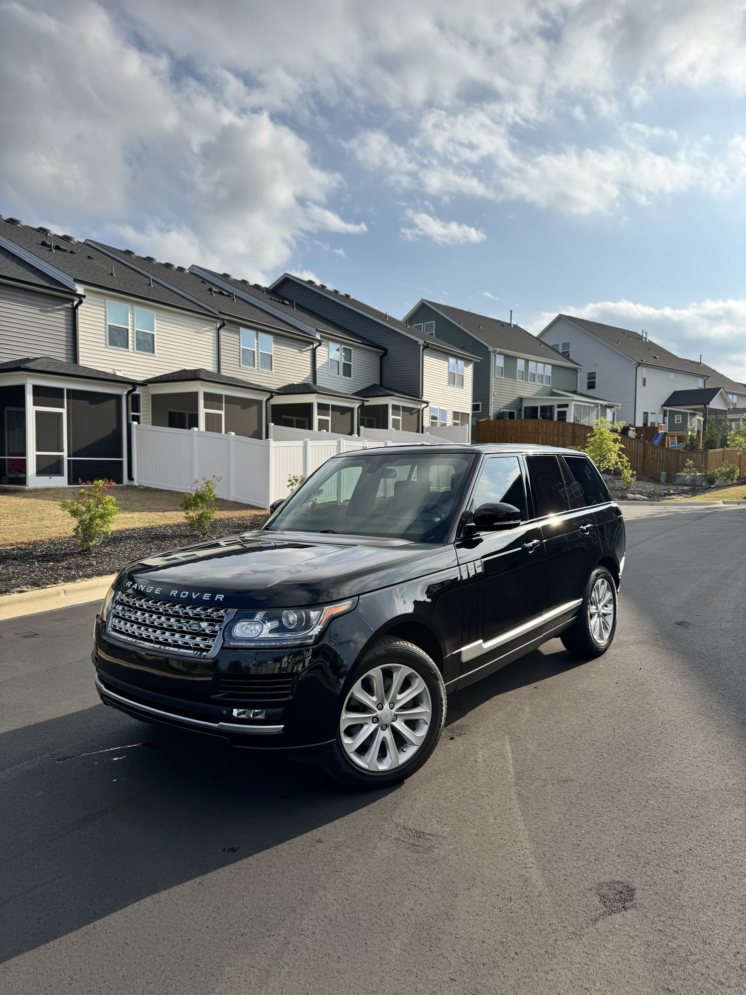 Black 2019 Range Rover after paint correction and a 7-year ceramic coating by Tang Detailing in Wake Forest NC